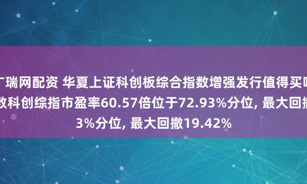 广瑞网配资 华夏上证科创板综合指数增强发行值得买吗? 跟踪指数科创综指市盈率60.57倍位于72.93%分位, 最大回撤19.42%