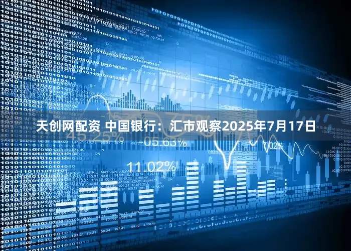 天创网配资 中国银行：汇市观察2025年7月17日